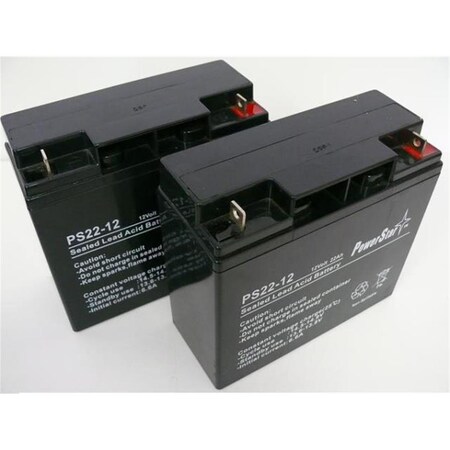 Powerstar 12V 22Ah SLA Battery for APC Scooter SU2200X106 SU2200X111 RBC7 UPS, 2PK PS12-22-QTY2-1
